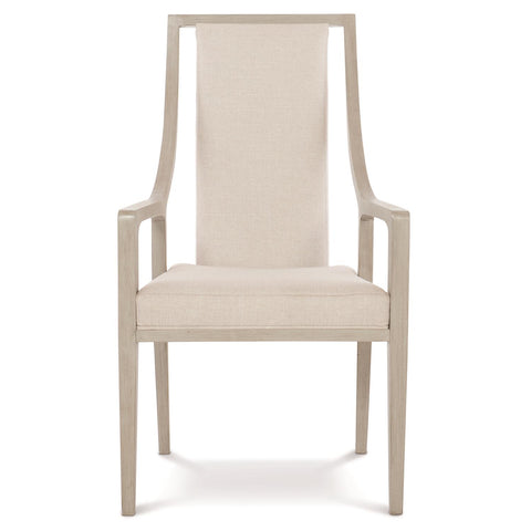 Greige Upholstered Dining Arm Chair - Maaeda