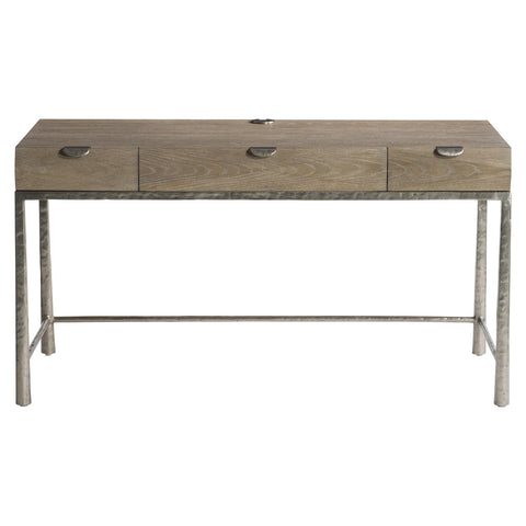 Metal and White Oak Wood Rustic Desk - Maaeda