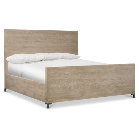 White Oak Wood Panel Bed - King - Maaeda